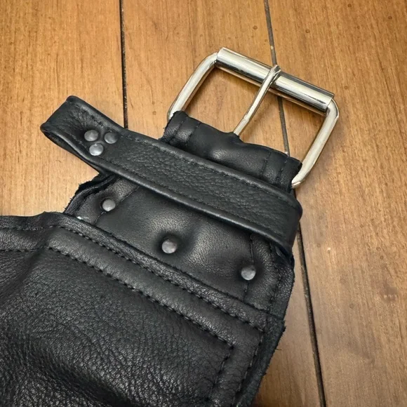 Women’s Black Leather Chaps - Picture 7 of 16